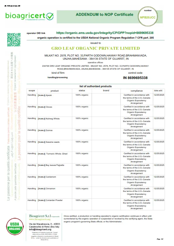USDA ORGANIC